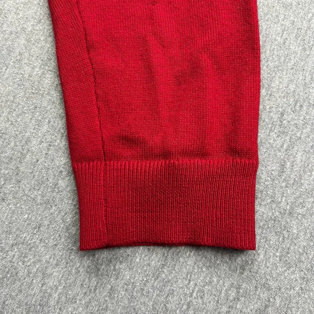 Brooks Brothers‎ Merino Wool Blend Mens Large Red VNeck Sweater Long Sleeve